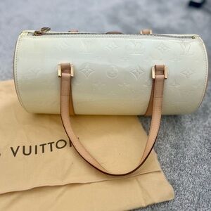 Louis Vuitton Bedford Perle Vernis Barrel Bag with Vachetta Leather Straps
